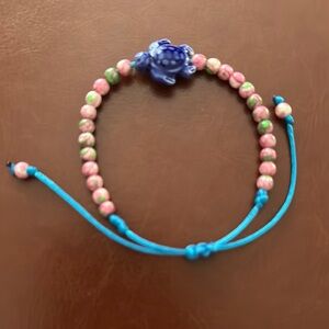 Pink and Green Jewelry Bracelet with Adjustable Design